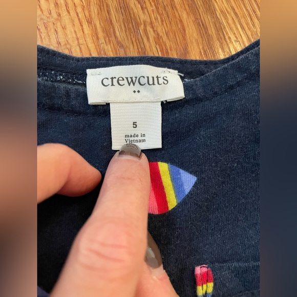 Jcrew Crewcuts Navy Heart Valentines Day Dress Sz 5 - Picture 2 of 3